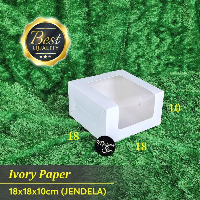 BOX IVORY - BOX HAMPERS - KOTAK BOLU - DUS ROTI 18x18x10 (JENDELA)