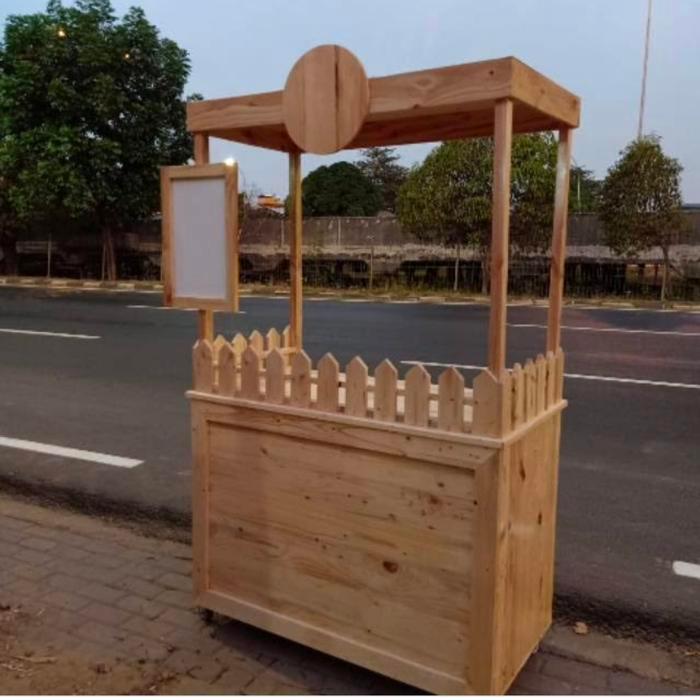 booth jati belanda/gerobak minuman/booth teh manis solo/booth kayu