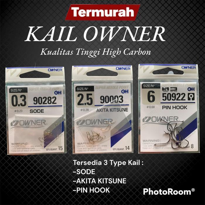 KAIL PANCING OWNER KUALITAS TINGGI Sode, Akita Kitsune dan Pin Hook Ikan Umpan