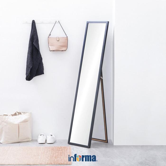 Informa 33X150 cm Cermin Lantai Wh6 - Hitam Kaca Rias Cermin Badan Standing Dekorasi Ruangan