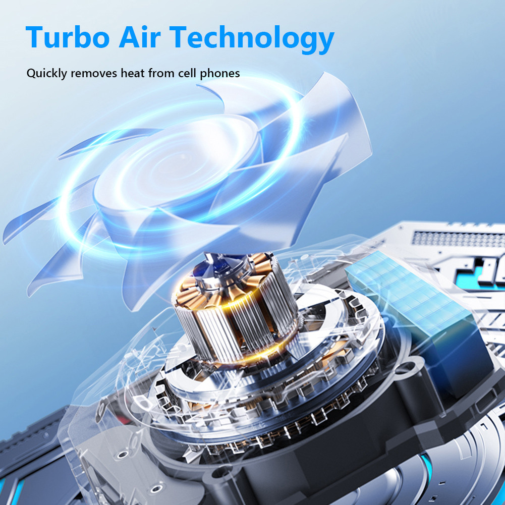 Phone Radiator 3 Speed Magnetic Phone Tablet Cooler Rechargeable Cooling Fan For iPhone 15 14 13 12