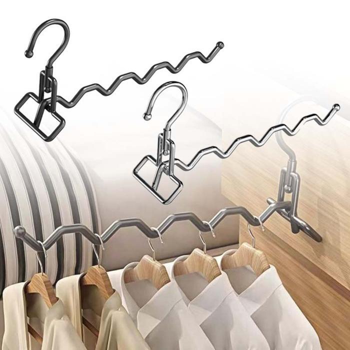 5 Slots Gantungan Baju Lipat hanger lipat besi Gantungan Baju Lipat Rak baju Besi Tahan Gantungan