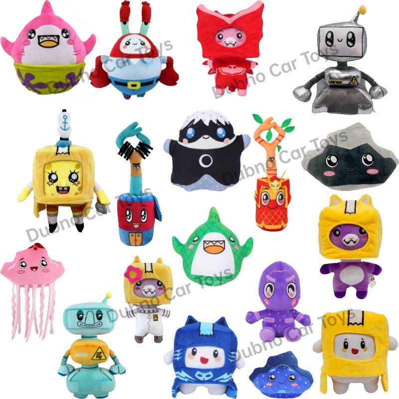 Lanky Boxs Plush Toys Pjed Masks Plushie LankyBot Cyborg Stuffed Animals Soft Toy Boxy Foxy Dolls
