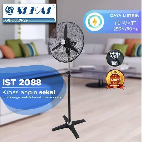 Sekai Ist2088 Standfan 20Inch Kipas Angin Berdiri Industrial Strong