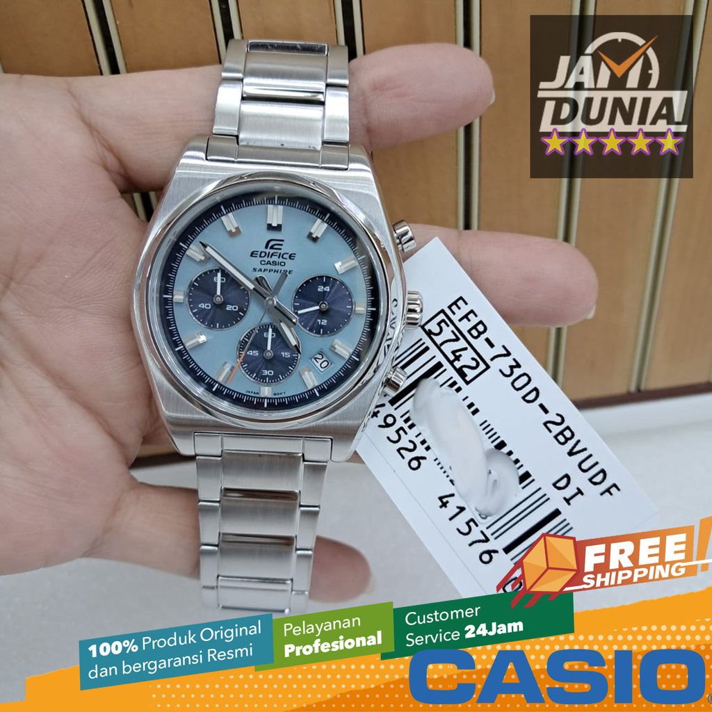 JAM TANGAN PRIA CHRONOGRAPH CASIO ORIGINAL CASIO CASIO EDIFICE EFB-730D-2BVUDF EDIFICE EFB 730D 2B E