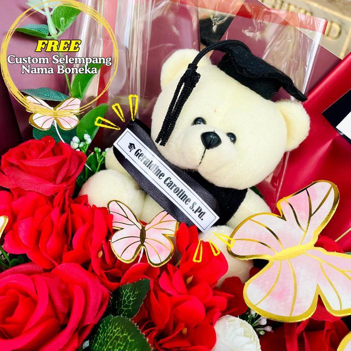 BUKET BONEKA WISUDA / BUKET WISUDA / BUKET BUNGA ARTIFICIAL GRADUATION / HADIAH GRADUATION