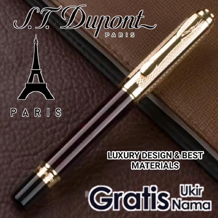 Ballpoint Mewah Roller Ball Sign Pen St Dupont Gratis Grafir Nama Dan Box Exlusive Stationery Pulpen