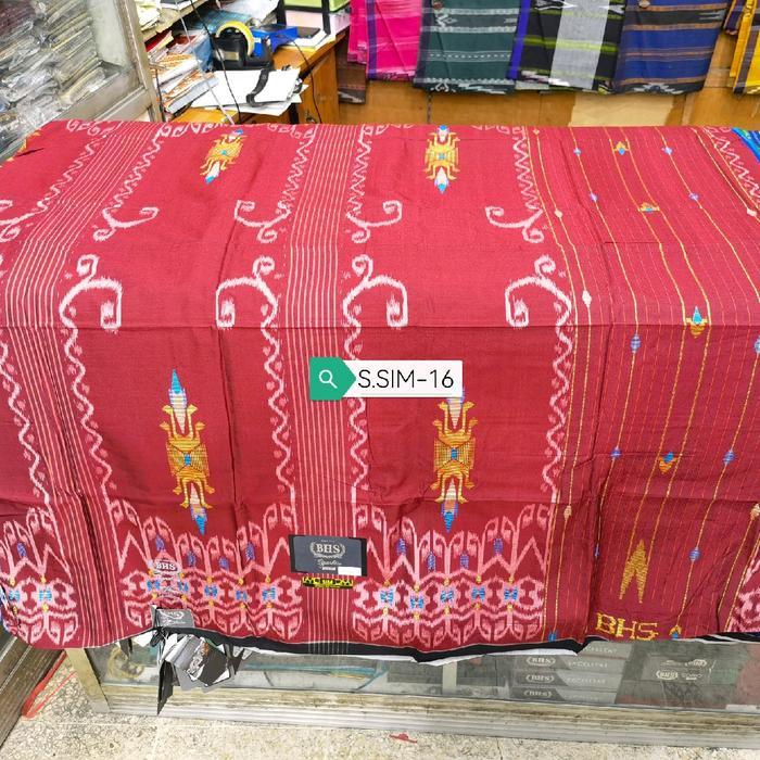 Bisa Cod - Sarung Bhs Signature Silver Sim Songket Kawung Sutra Mewah Elegant