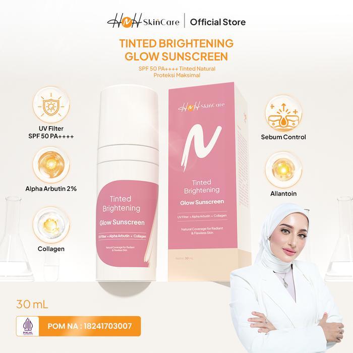 HNH Skincare - Tinted Brightening Glow Sunscreen - Tinted Sunscreen SPF 50 PA++++ Skin Tint