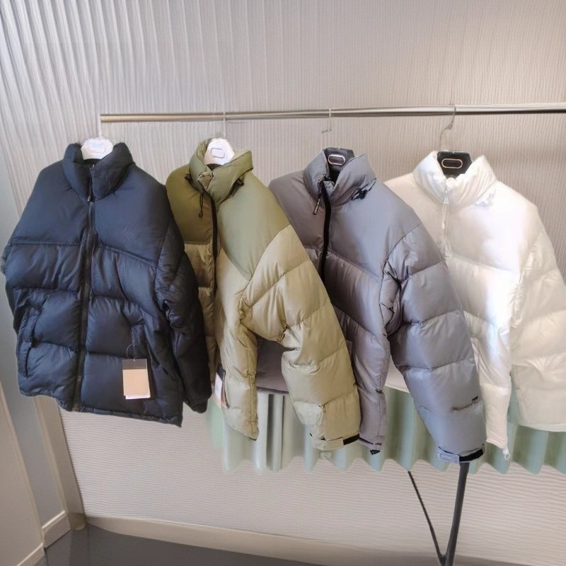 Unisex Thickened 700 Fill Power down Jacket High Version 1990S Style Windproof Waterproof White Duck