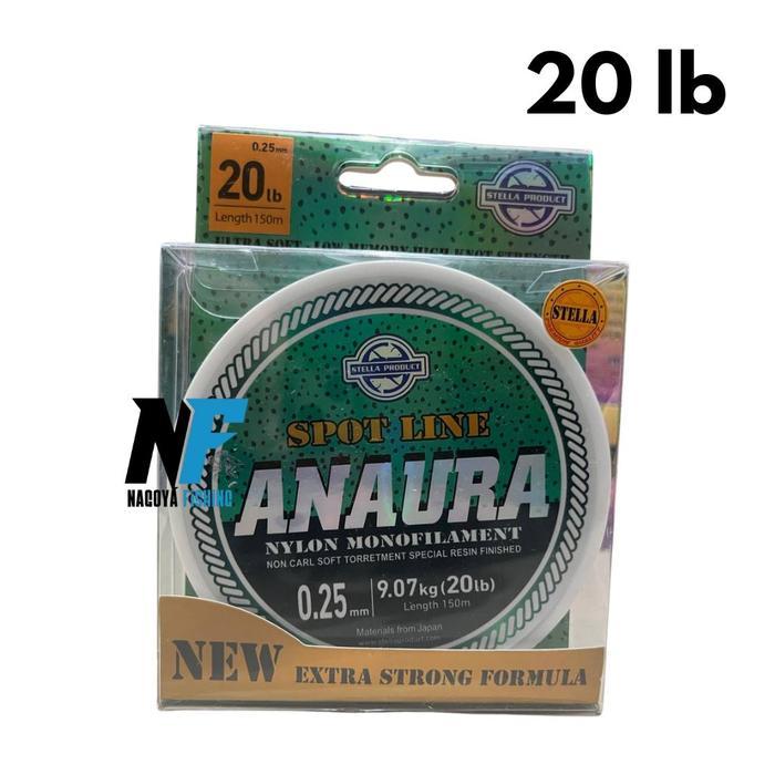 Senar Pancing Stella Anaura 150m Nylon Monofilament Super Strong Senar Pancing Bandeng Anti Keriting
