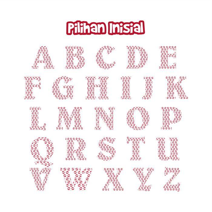 BE INC - Kaos Custom Bucin Couple Inisial Nama T-shirt (Pria & Wanita)