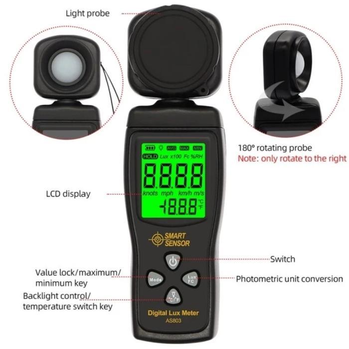 Pengukur Intensitas Cahaya Lux Meter-Fotometer-Luminometer-Light Meter