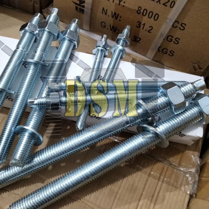"New" Angkur Chemical M10x130 / Stud Bolt 10 MM / Chemical Anchor M10 Grade 5.8