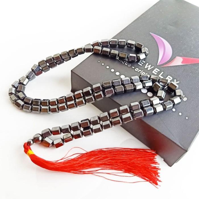 HOT PROMO Tasbih Kalung Magnet Tabung Cutting 99 Butir - VeE Kalung Terapi