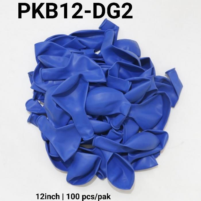 PKB12-DG2 Balon latex 12 inch 1 pak 100 doff tebal biru thomas