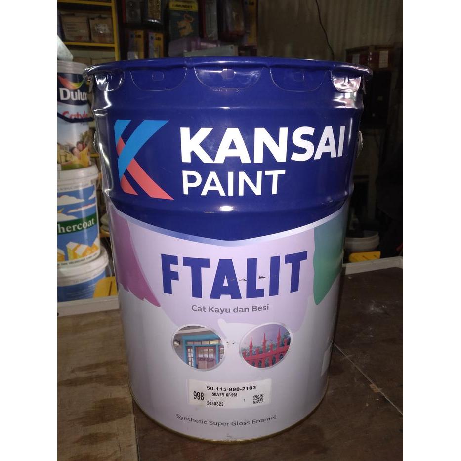 Cat minyak kayu & besi Kansai Ftalit silver 998 20 kg