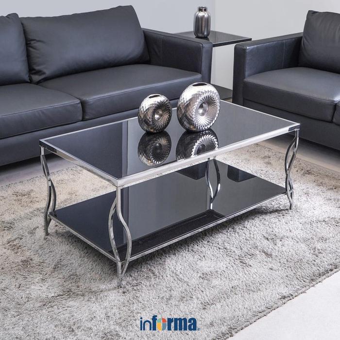 Informa Newcastle Meja Tamu - Hitam Meja Ruang Keluarga Meja Sofa Majalah Tengah Dekorasi