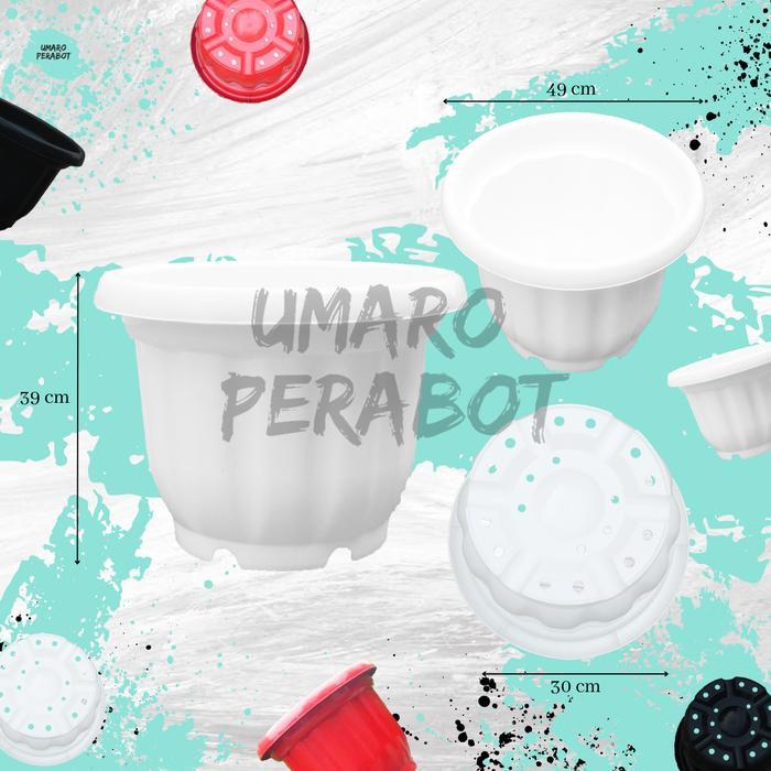 Pot Jumbo Ukuran 50 Warna Putih / Pot Besar / Tabulampot / Pot Bigmom / Pot Tanaman / Pot Bunga /