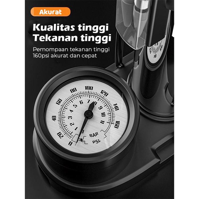 POMPA ANGIN KAKI/POMPA KAKI/POMPA BAN MINI FOOT PUMP PORTABLE HIGH
