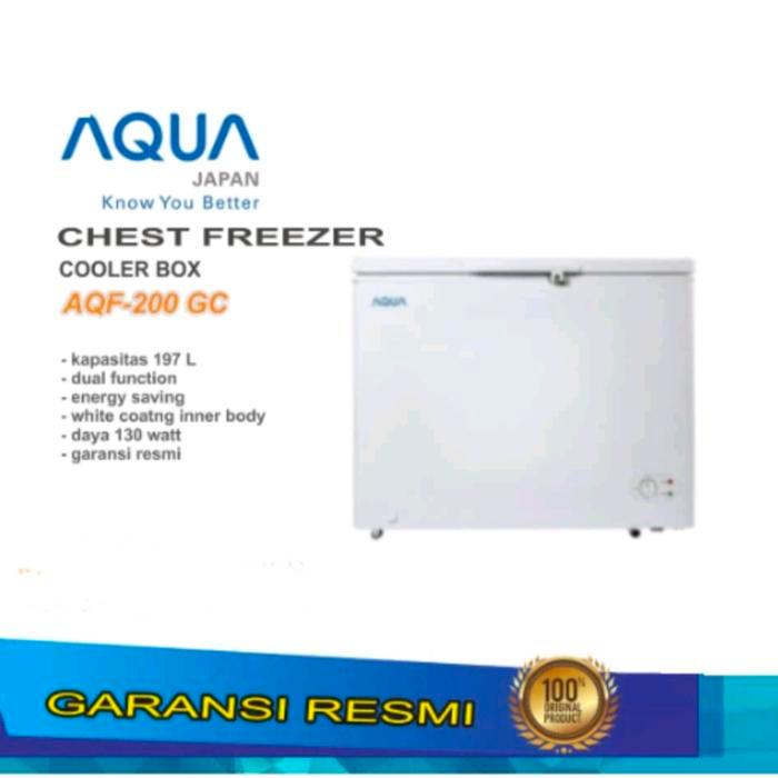 CHEST FREEZER AQUA SANYO AQF100 AQF160 AQF200 FREEZER BOX PEMBEKU - 200 LITER