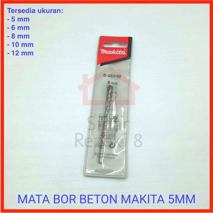Mata Bor Beton MAKITA 5 mm / Masonry Drill Bit D-05240 .