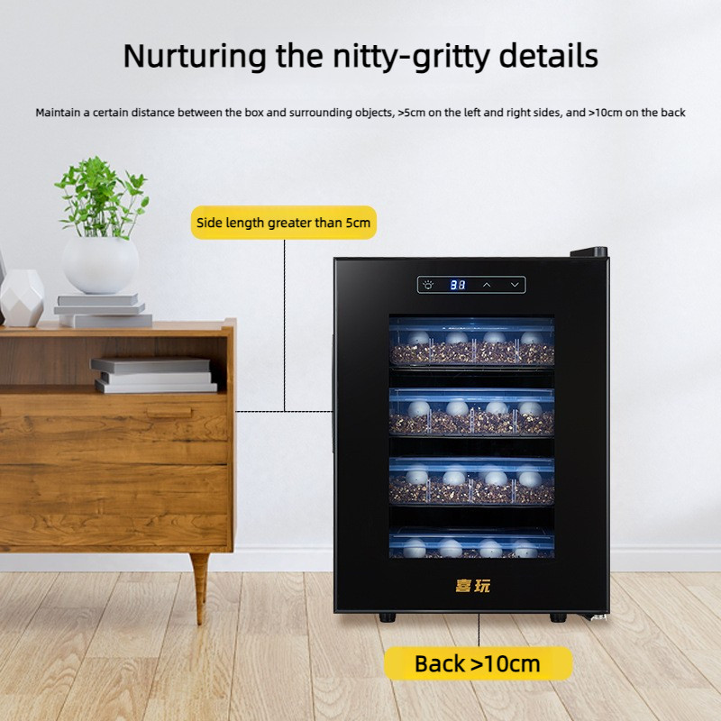 Pet Reptile Incubator Turtle Incubator Box Lizard Parrot Snake Egg Incubator Intelligent Heating and
