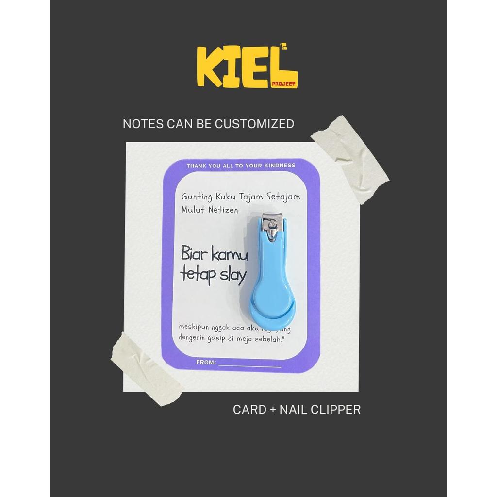 [Custom] Hadiah Perpisahan Gunting Kuku - Custom Nama & Card