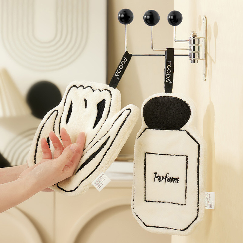 Hand Towel Home Convenient Hanging Double-layer Thickened Speed Dry Absorbent Hand Cloth Kitchen And
