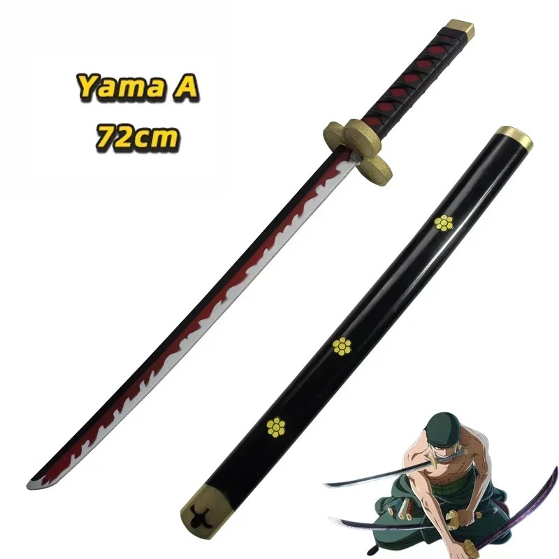 72cm One Piece Cosplay Roronoa Zoro Katana Sword PU Yuki Sword Role Playing Aki Mizu Samurai Home