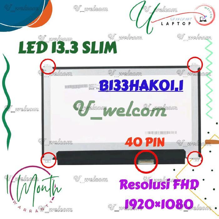 Promo / Led Lcd Thinkpad 13 L380 L390 B133Hak01.1 B133Hak01.2 13.3 Inchi Resolusi Fhd 19201200 40