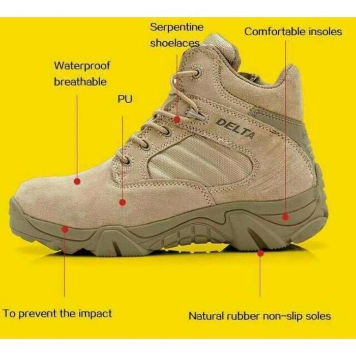Best Seller Sepatu Boot Safety Pria Delta Low Tactical 6.0 Touring Hiking Tracking Original