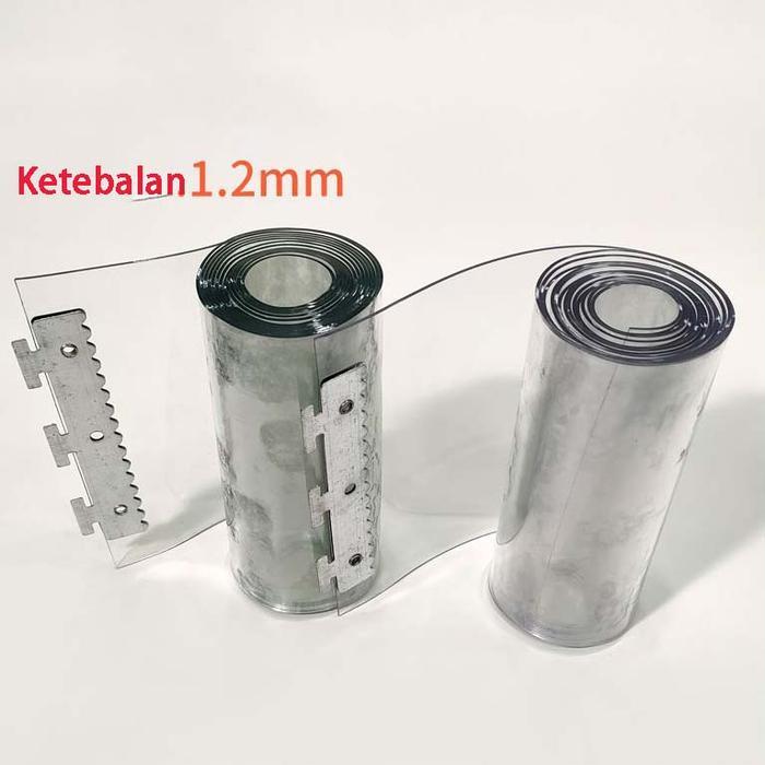 2meter Tirai Plastik Transparan Tirai Pvc Strip Curtain 20cm Tirai Plastik Bening Gorden Plastik