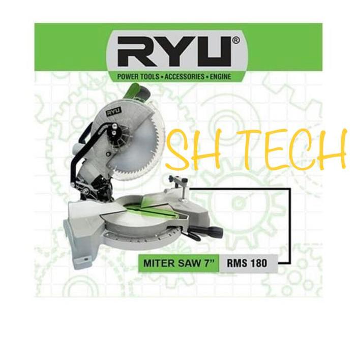 MITER SAW RYU RMS 180 RMS180 MITRE SAW 7 INCH MESIN POTONG ALUMUNIUM