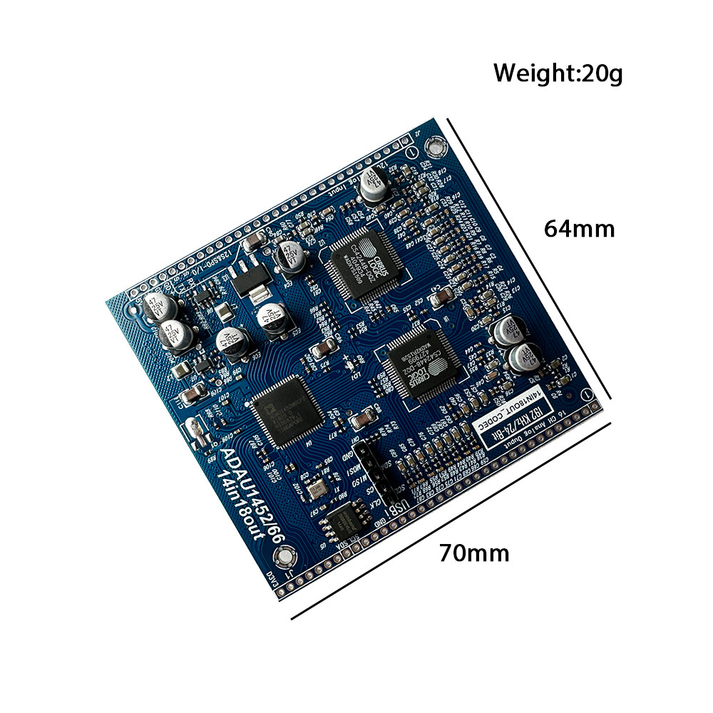 ADAU1466/ADAU1452+CS42448 14 IN AND 18 OUT DSP AUDIO DECODING MODULE