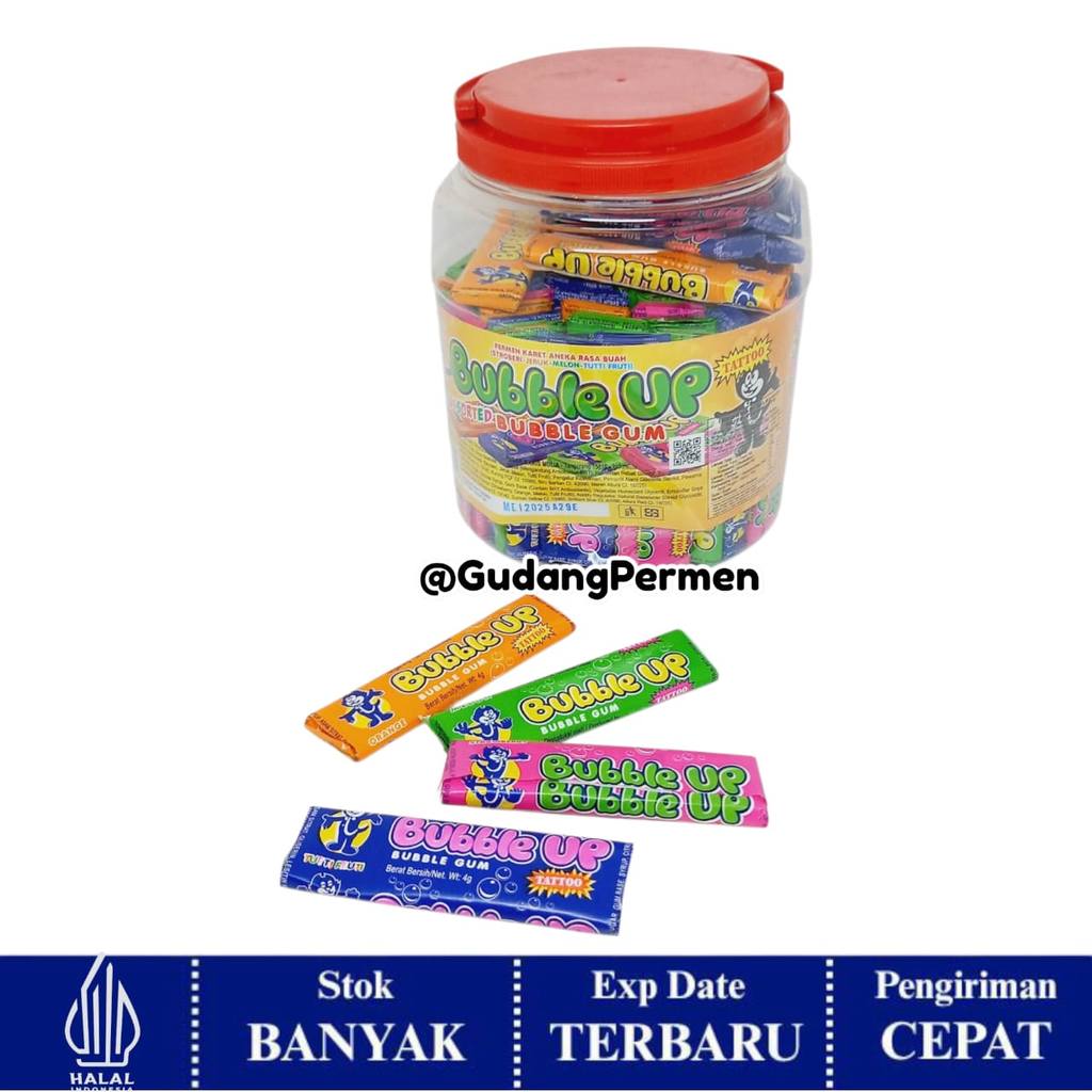 Pusan Bubble Up isi 80 / Permen Karet Bubble Gum Aneka Rasa