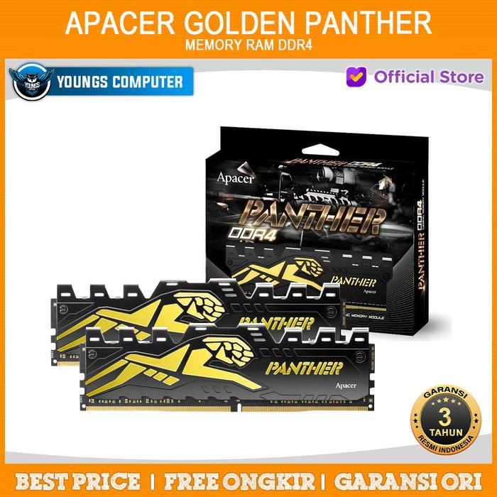 RAM APACER PANTHER 16GB KIT / 32GB KIT Golden Heatsink DDR4 3200Mhz