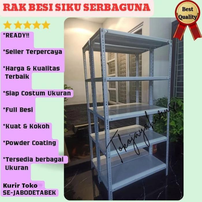 Rak Besi Siku serbaguna / rak besi tebal / rak besi siku lubang
