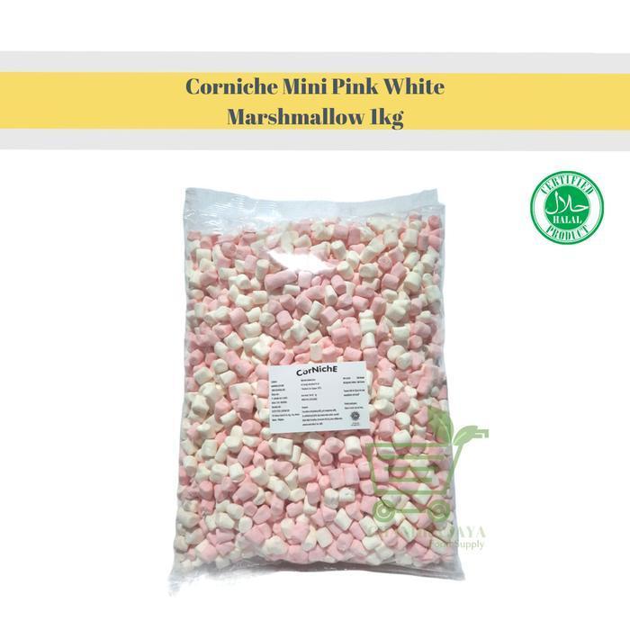 Corniche Mini Pink White Marshmallow 1Kg - -Terbatas