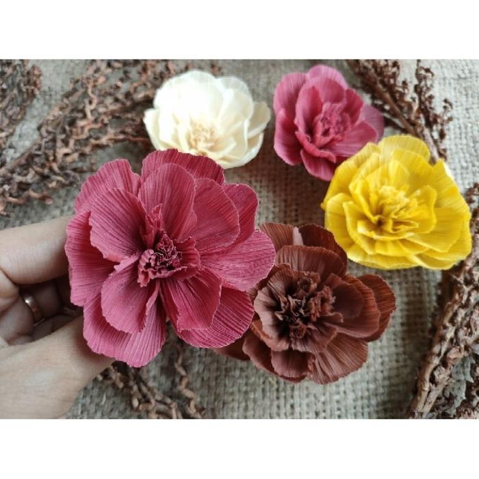 JR - bunga klobot Peony tali bunga kering, klobot jagung, bunga jagung, grosir bunga klobot