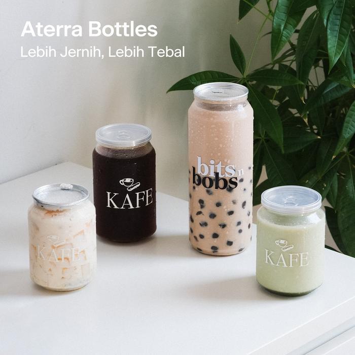 Aterra Botol 500B - Isi 100 Pcs Termasuk Tutup Lid - Pet Can Bottle 500 ml Pop Can