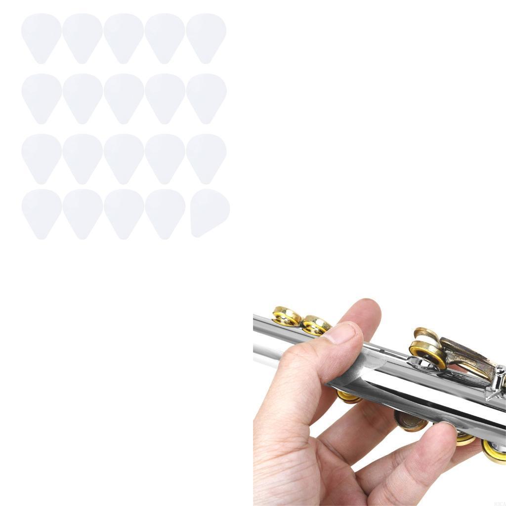 20Pcs Flute Fingers Pad Thin/Thick Flute Antislip Sticker Silicone Thumb Cushion