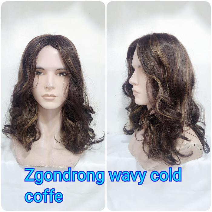 Z GONDRONG WAVY Rambut Palsu Pria Dewasa