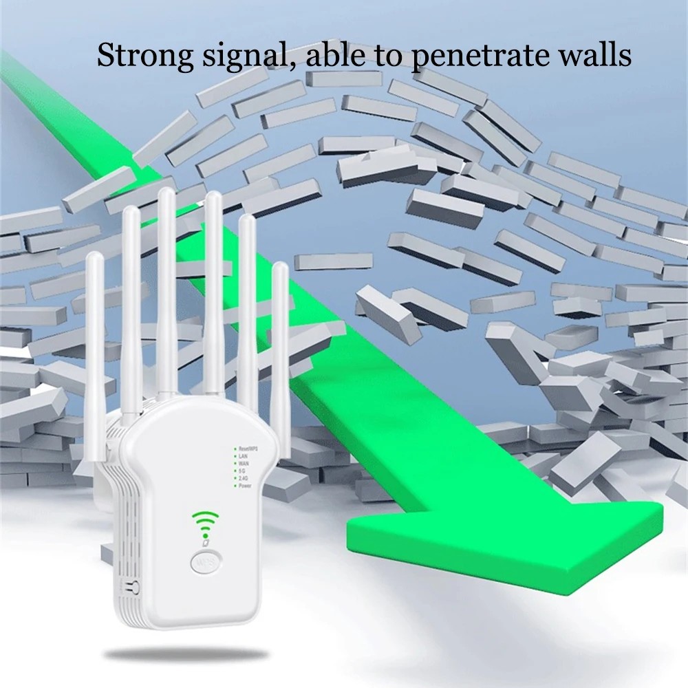 U13 1200Mbps WiFi Repeater High 6 Antenna Wireless Router Network Amplifier Repeater Extender Range