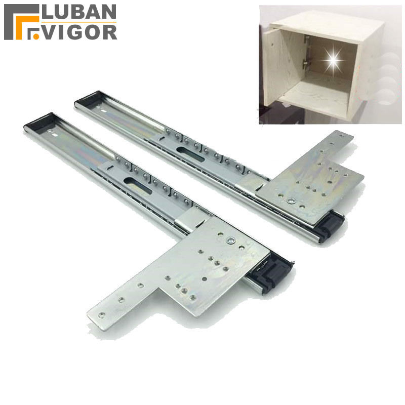 Hidden swing door slide rail Wardrobe wine cabinet TV cabinet door folding track save space