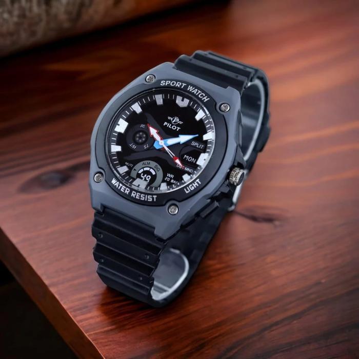 TERBARU - JAM TANGAN SPORT PILOT-3289 WATERPROOF WATCHESS