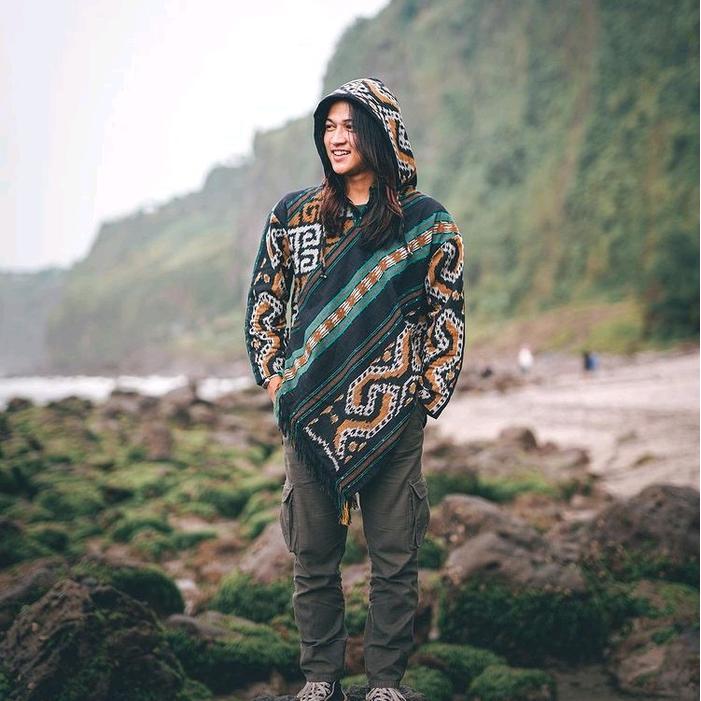 Hodie Tenun Pria Motif Blanket - Sweater Tenun - Hoodie Terbaru - Atasan Tenun Pria Panjang