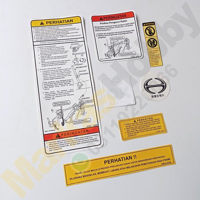 Stiker Hino 500 Warning Set Aksesoris