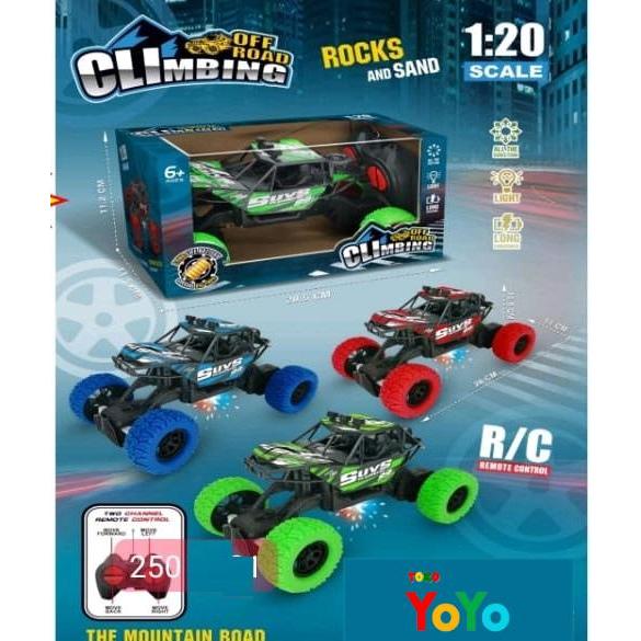 Mainan Remote Control Jeep Offroad Mobil Anak dengan Lampu dan Baterai Plastik