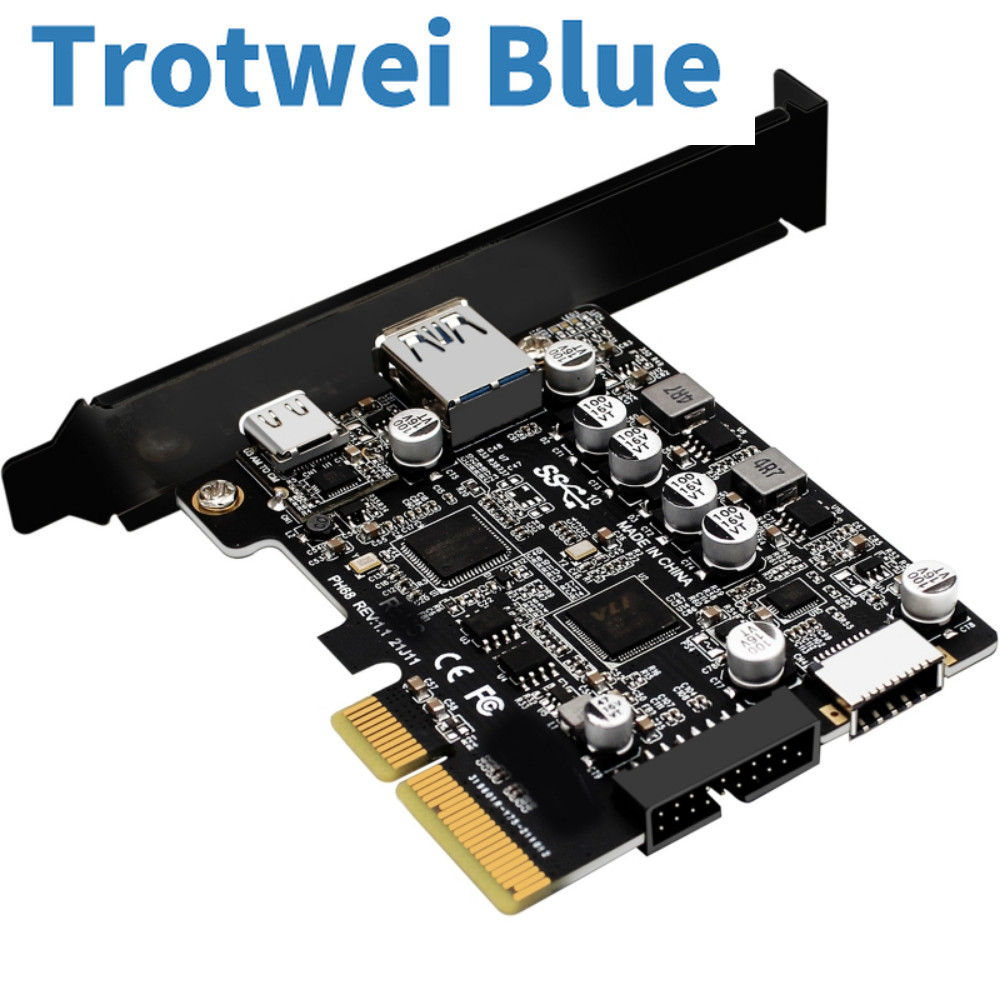 PCIE 3.0 To USB 3.2 Gen2 Type-C 10Gbps Data Transfer Quick Charge USB-C Controller PCI-E Type E 19P